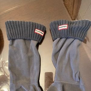 Hunter Gray Knit Boot Socks Womens Size Large 8-10